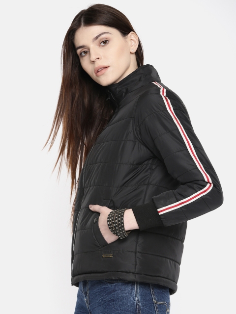 

Roadster Women Black Solid Jacket