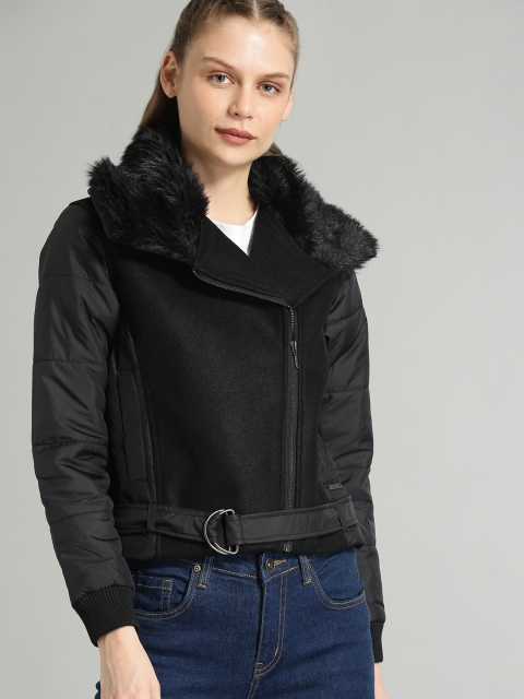 

Roadster Women Black Solid Parka Jacket