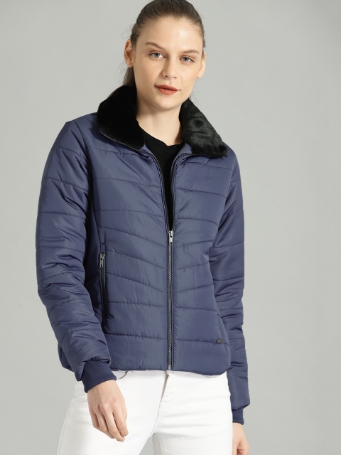 

The Roadster Lifestyle Co Women Blue Solid Puffer Jacket