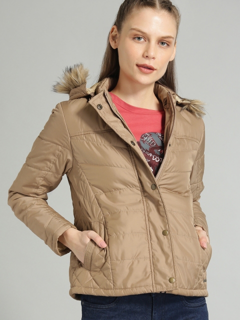 

The Roadster Lifestyle Co Women Brown Solid Parka Jacket