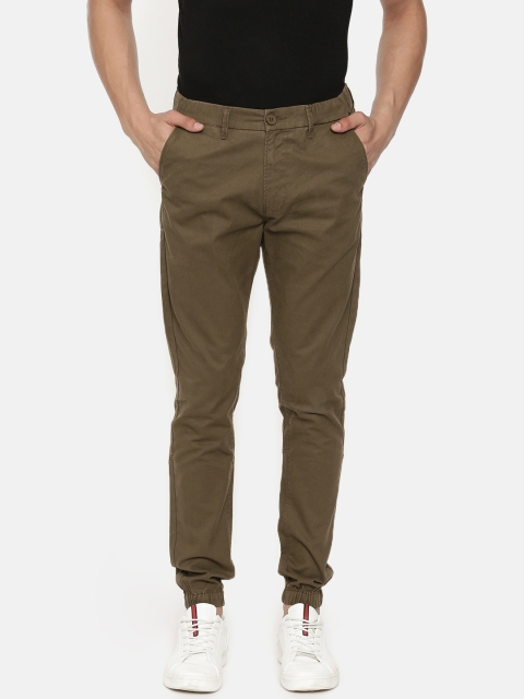 

SPYKAR Men Olive Green Slim Fit Solid Joggers
