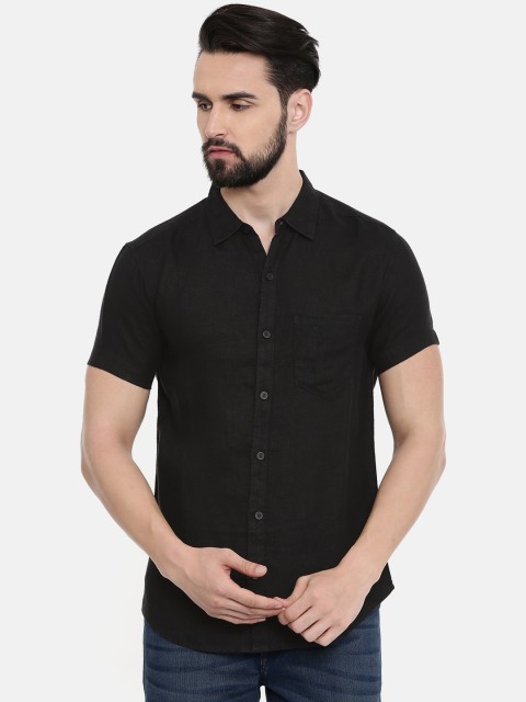 

SPYKAR Men Black Slim Fit Solid Casual Shirt