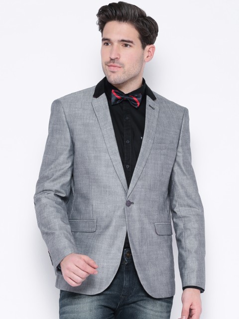 

HARVARD Grey Slim Fit Single-Breasted Blazer