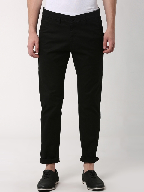 

Peter England Casuals Men Black Slim Fit Solid Chinos