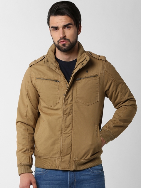 

Peter England Casuals Men Brown Solid Bomber