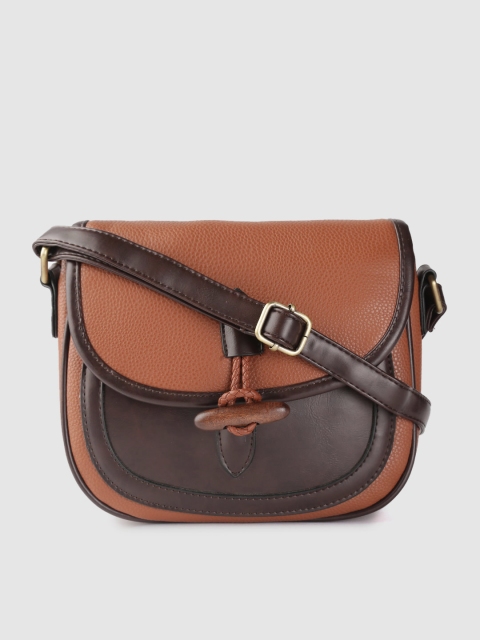 

Lino Perros Women Brown Coloublocked Sling Bag