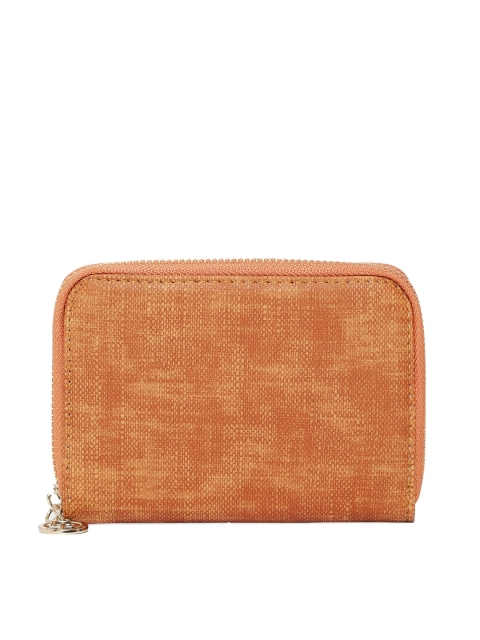 

Lino Perros Women Tan Brown Textured Zip Around Wallet