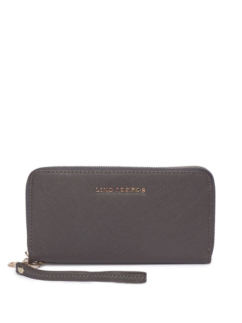 

Lino Perros Women Grey Solid Zip Around Wallet