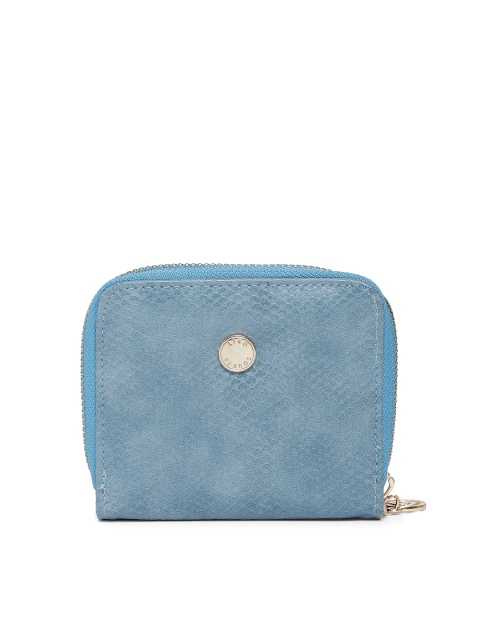 

Lino Perros Women Blue Solid Zip Around Wallet
