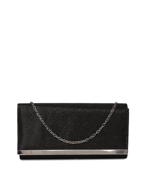 

Lino Perros Black Solid Foldover Clutch