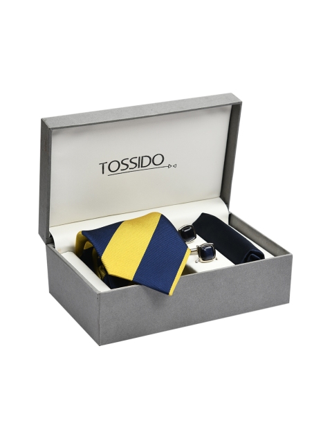 

Tossido Blue & Yellow Men Accessory Gift Set