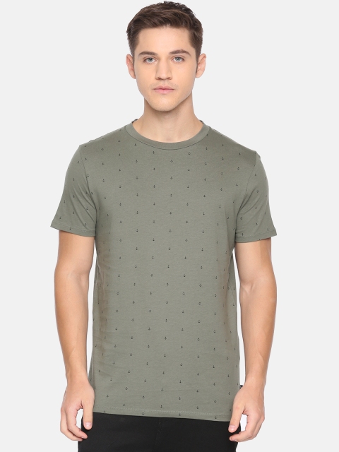 

Jack & Jones Men Green Printed Round Neck T-shirt
