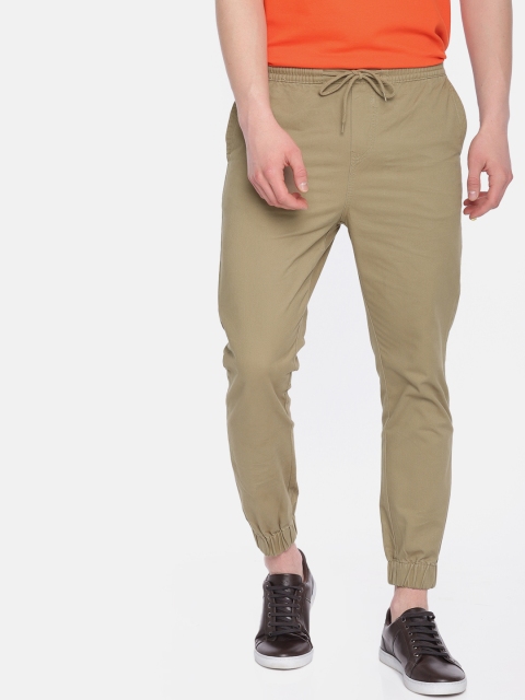 

Mast & Harbour Men Khaki Regular Fit Solid Joggers