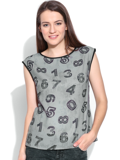 

Vero Moda Grey Printed Top
