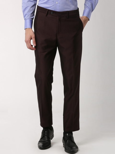 

Peter England Elite Men Brown Slim Fit Solid Formal Trousers