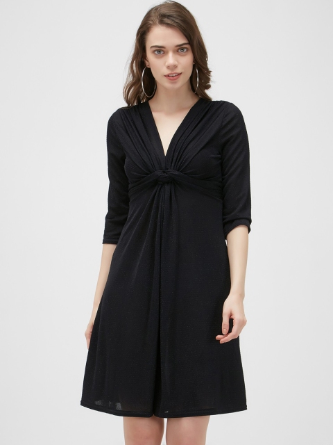 

bebe Women Black Solid Empire Dress