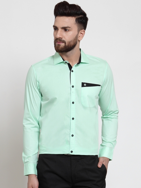 

WESTCLO Men Green Slim Fit Solid Formal Shirt