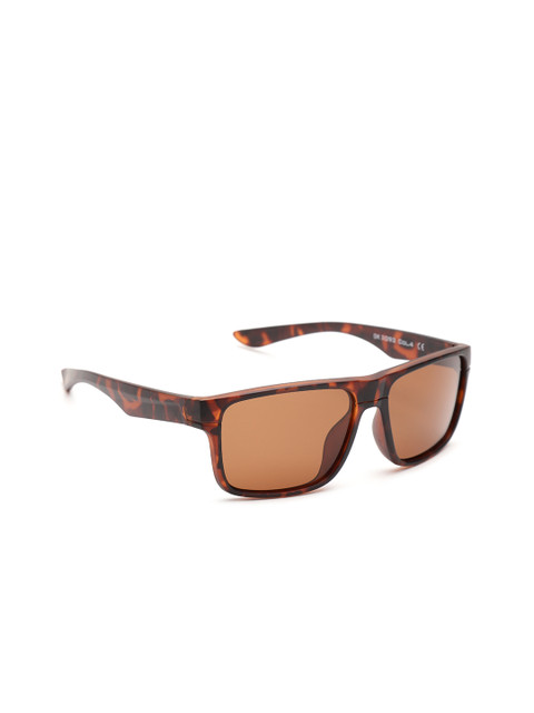 

Daniel Klein Unisex Polarised Rectangle Sunglasses DK3093, Brown