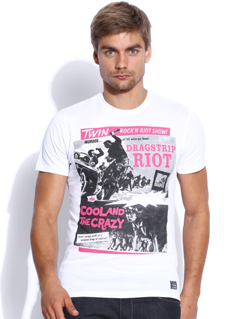

V Dot by Van Heusen White Printed T-shirt