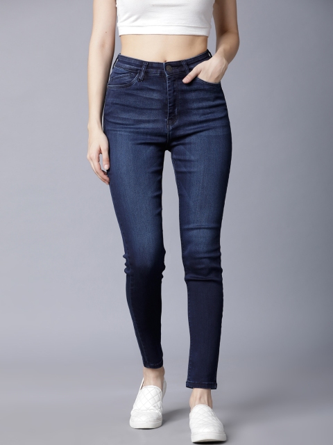 

Tokyo Talkies Women Navy Blue Super Skinny Fit Mid-Rise Clean Look Stretchable Jeans