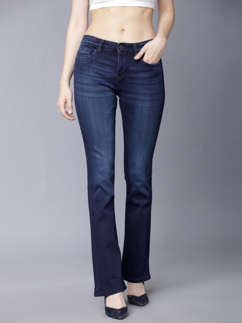 

Tokyo Talkies Women Navy Blue Super Skinny Fit Mid-Rise Clean Look Stretchable Jeans