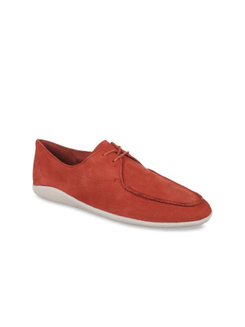 

Clarks Women Red Leather Derbys