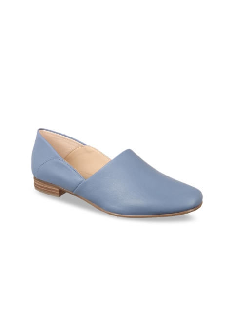 

Clarks Women Blue Solid Leather Ballerinas