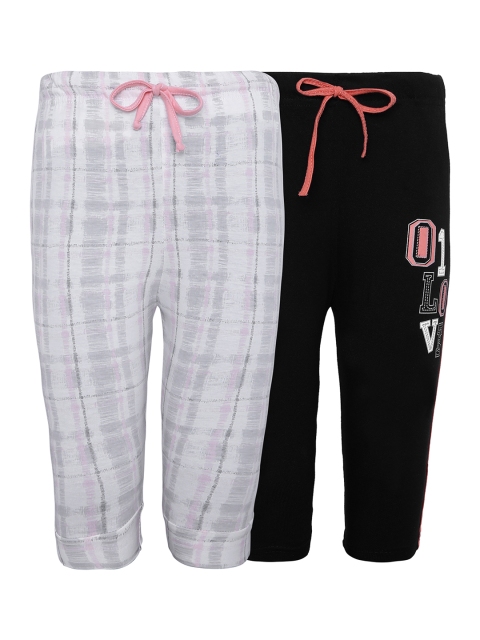 

Punkster Girls Pack of 2 Capris, Black