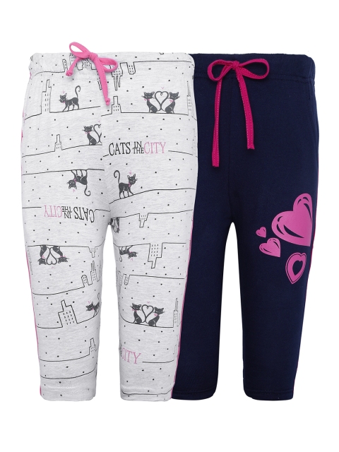 

Punkster Girls Pack of 2 Capris, Navy blue