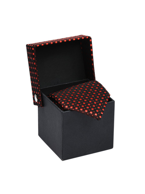 

Tossido Maroon Woven Design Skinny Tie