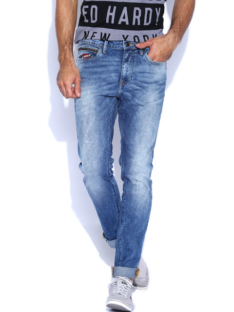 

Ed Hardy Blue Super-Slim Fit Stretchable Jeans