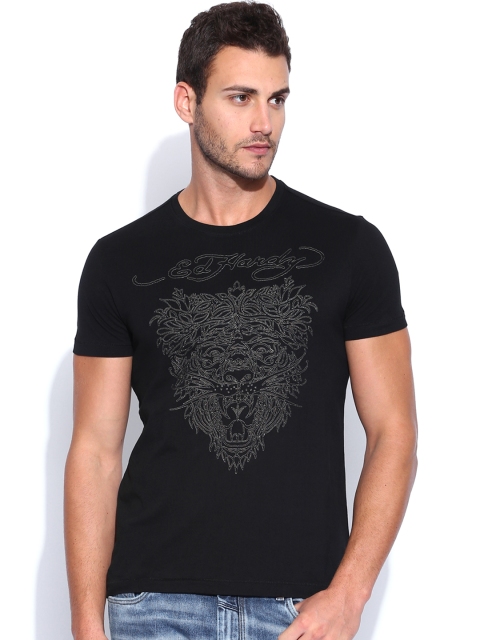 

Ed Hardy Black Embroidered T-shirt