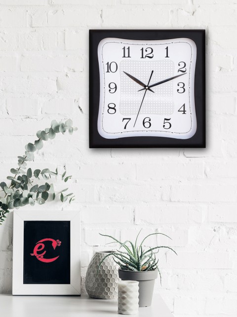 

eCraftIndia White Handcrafted Square Solid Analogue Wall Clock
