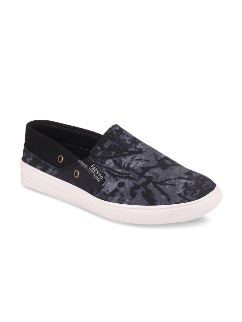 

FAUSTO Men Black Slip-On Sneakers