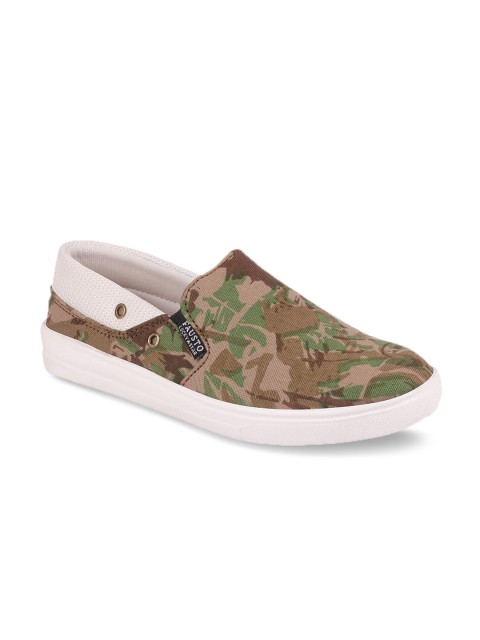 

FAUSTO Men Brown Slip-On Sneakers