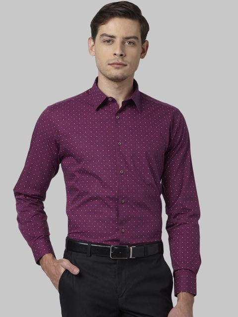 

Park Avenue Men Maroon Regular Fit Printed Formal Shirt