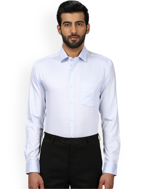 

Park Avenue Men Blue Slim Fit Checked Formal Shirt