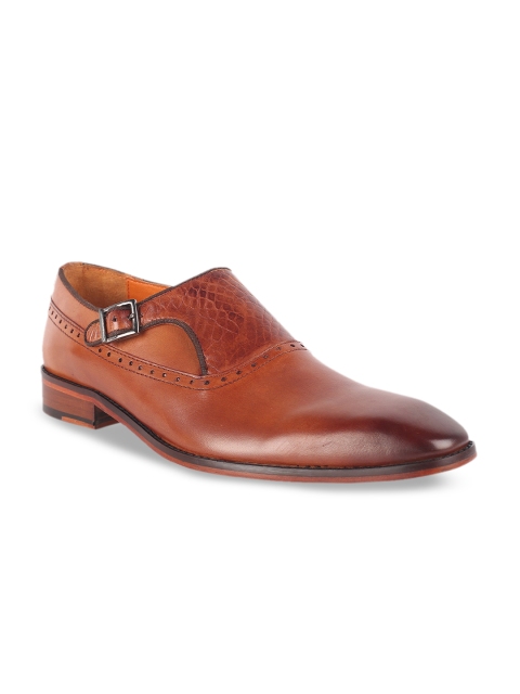 

SIMON CARTER LONDON Men Brown Leather Formal Monks