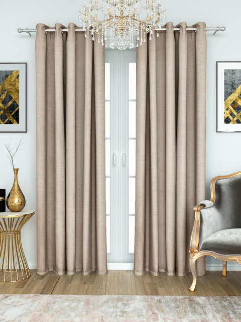 

Aura Beige Jacquard Single Door Curtain