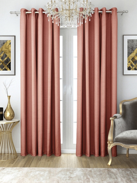 

Aura Rust Orange Single Long Door Curtain