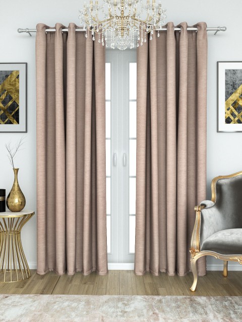 

Aura Dusty Pink Jacquard Single Door Curtain