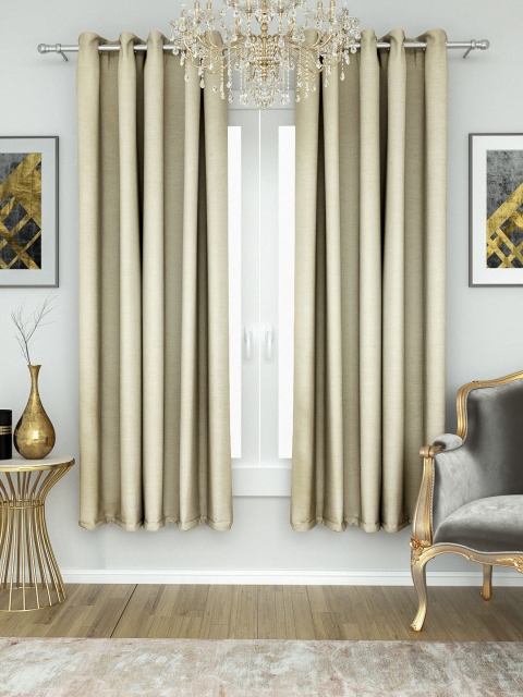 

Aura Beige Jacquard Single Window Curtain