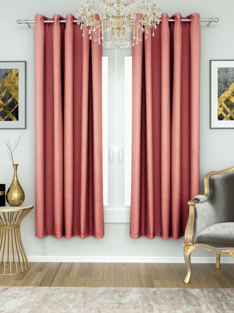 

Aura Rust Orange Single Window Curtain