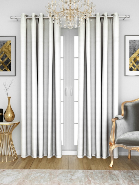 

Aura Off-White Sheer Jacquard Solid Single Window Curtain