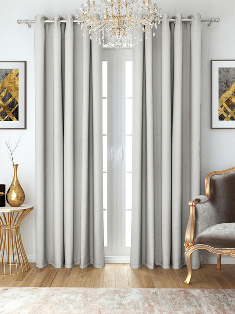 

Aura Grey Single Long Door Curtain
