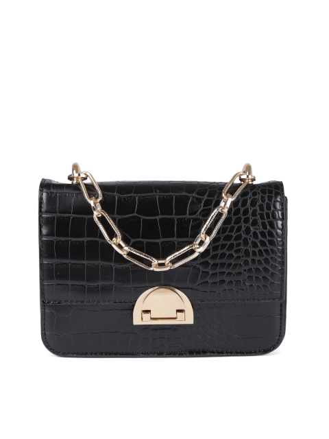 

FOREVER 21 Black Textured Sling Bag
