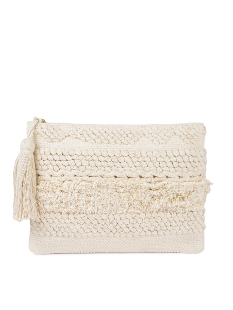 

FOREVER 21 White Embroidered Purse