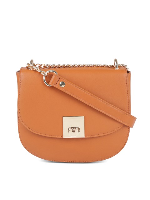 

FOREVER 21 Tan Brown Solid Sling Bag