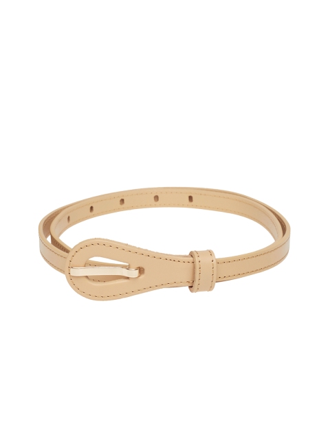 

bebe Women Beige Solid Leather Belt