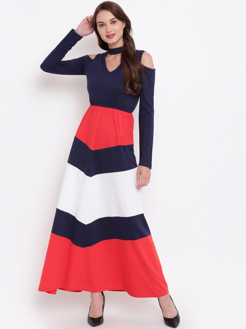 

Texco Women Red Colourblocked Maxi Dress